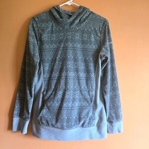 Columbia Two-tone Snowflake Pattern Hoodie, M (PTP=19")